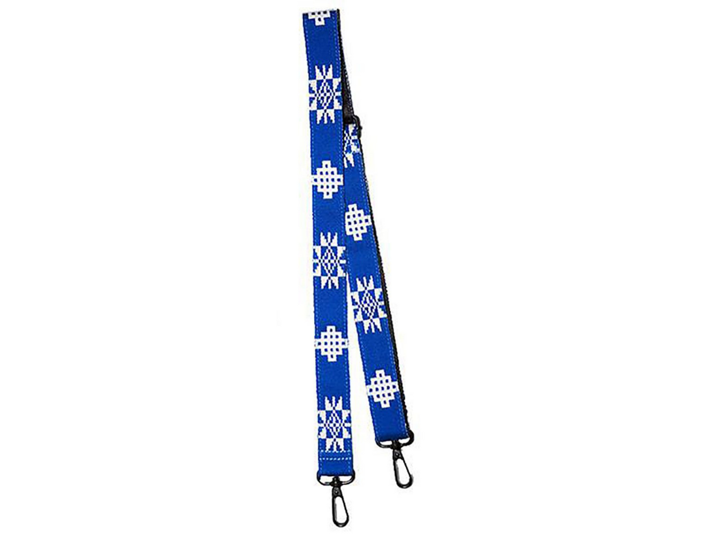 Blue and white hand embroidered strap
