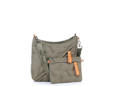 Arly Messenger Front view with matching Crossbody bag #color_olive