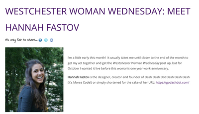 Westchester Woman Wednesday: Meet Hannah Fastov