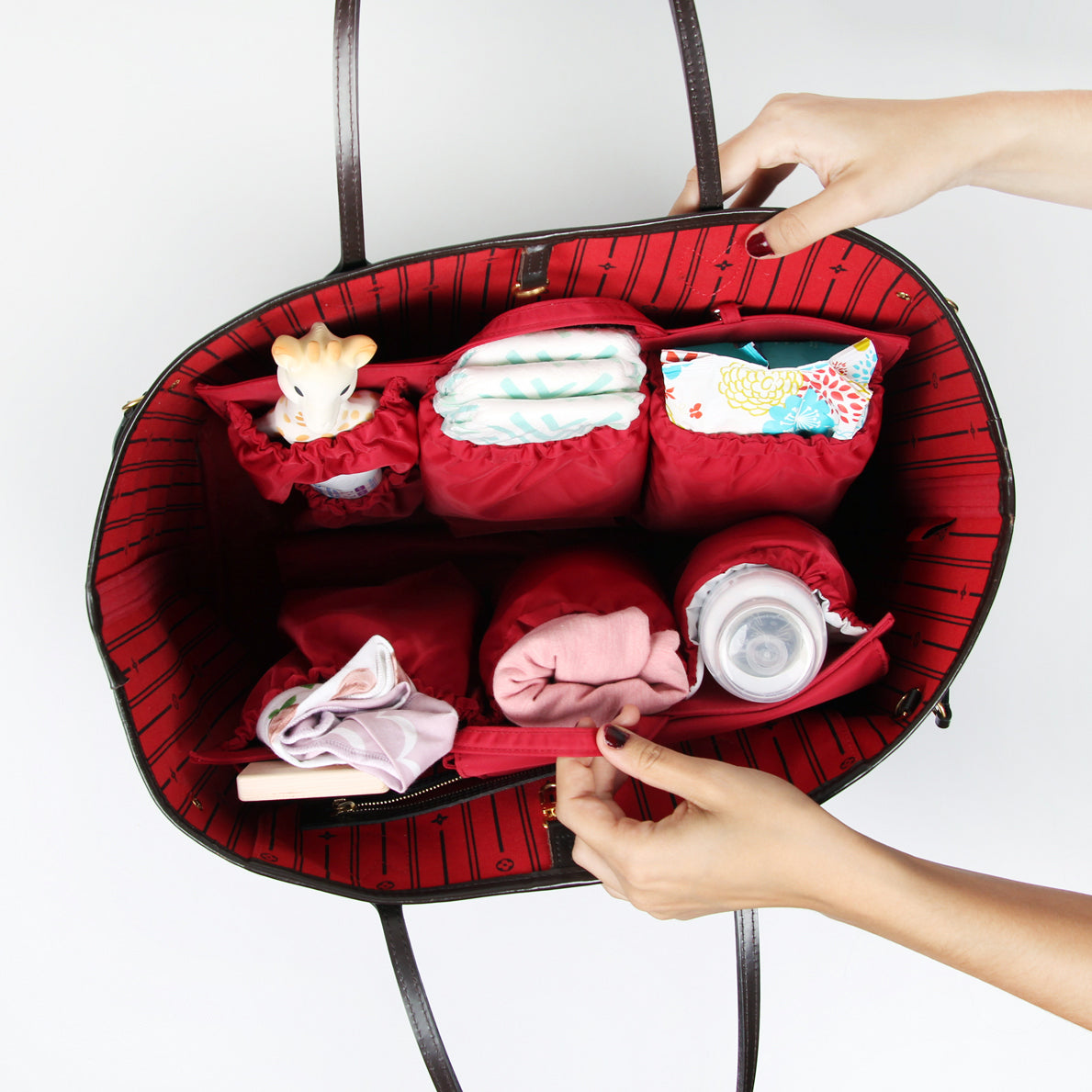 ToteSavvy Bag Organizer Luxe Red
