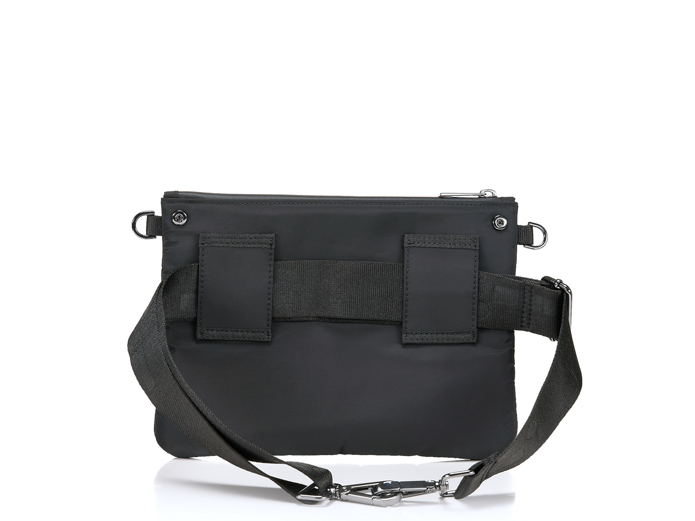 Convertible crossbody belt bag rear view #color_black
