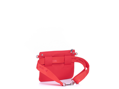 Go 2 Tote Snap out pouch with additional, adjustable strap worn as a fanny pack #color_cherry-red