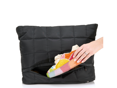Medium black laptop bag with cellphone pocket and sneaker pocket #color_black