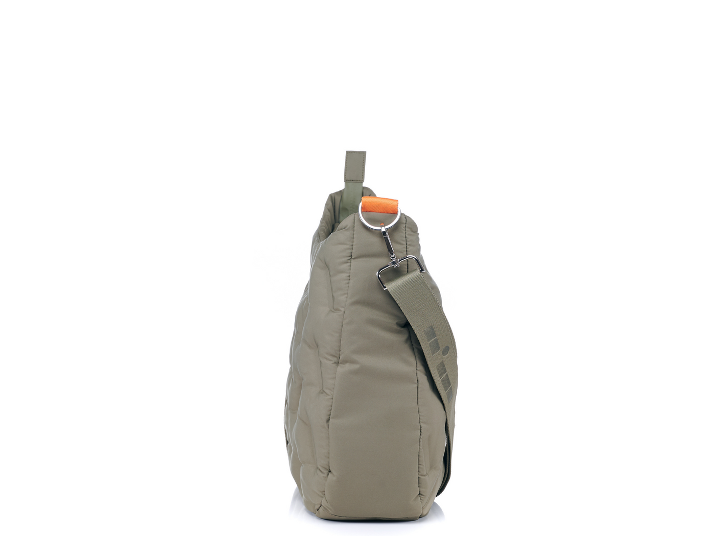 Go Dash Dot Arly Messenger Tote side view #olive