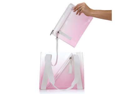 Medium tote and pouch #color_ #color_pink-ombre