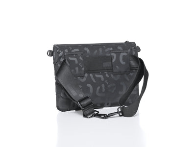 Crossbody /belt bag back view #color_black-cheetah