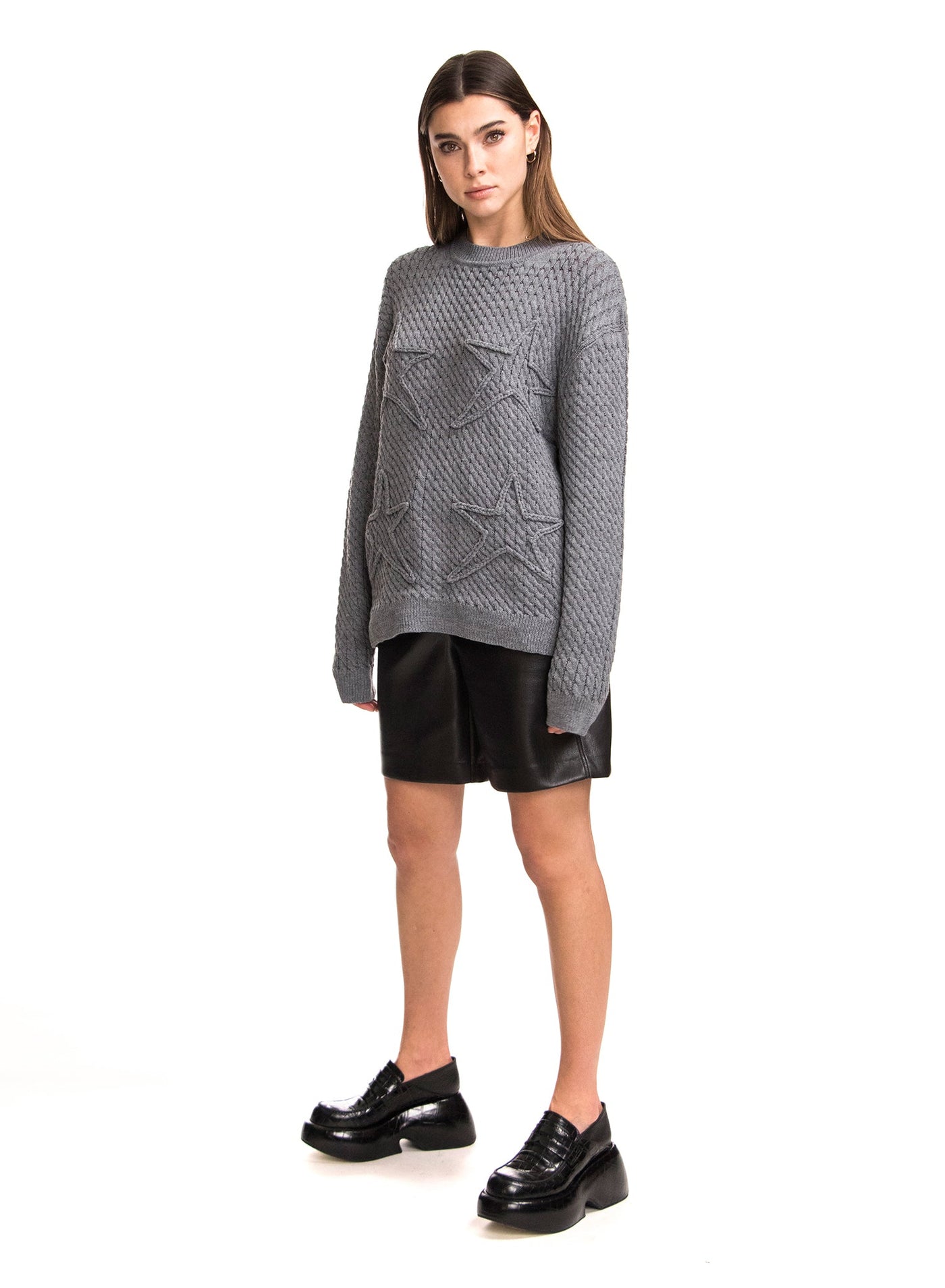 CABLE STARS - Oversized Cable Sweater