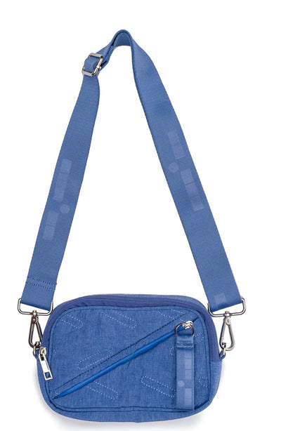 maya backpack snap off pouch front view #color_denim