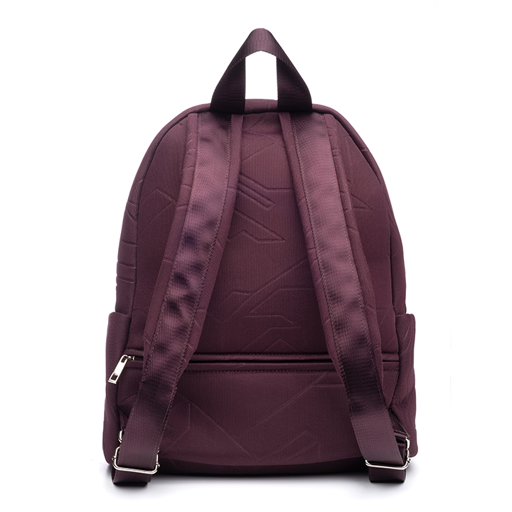 Maya Backpack has adjustable, padded straps for added comfort. #color_bordeaux-mesh