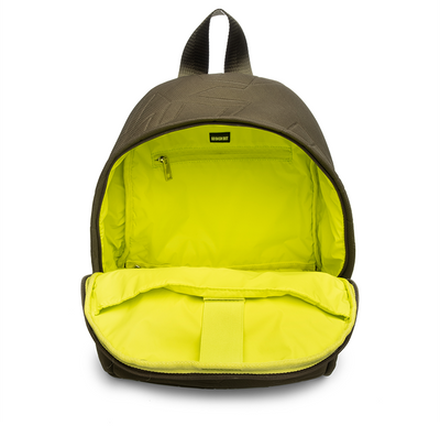 Maya backpack olive interior view #color_olive-mesh